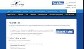 
							         Patient Portal Account - Fort Worth Eye Associates								  
							    