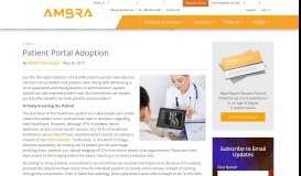 
							         Patient Portal Adoption | Your Medical Imaging Cloud | Ambra Health								  
							    