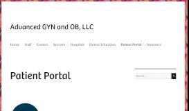 
							         Patient Portal – Advanced GYN and OB, LLC								  
							    