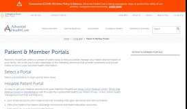 
							         Patient Portal - Adventist HealthCare								  
							    