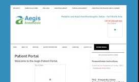 
							         Patient Portal - Aegis Anesthesia								  
							    