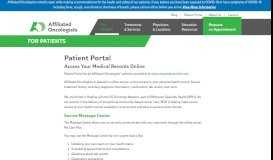 
							         Patient Portal | Affiliated Oncologists								  
							    