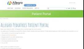 
							         Patient Portal | Allegro Pediatrics								  
							    