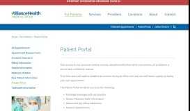
							         Patient Portal | AllianceHealth Medical Group | Oklahoma								  
							    