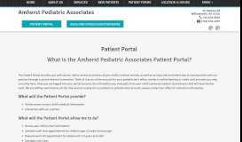 
							         Patient Portal - Amherst Pediatrics - Pediatrics for Family Health								  
							    