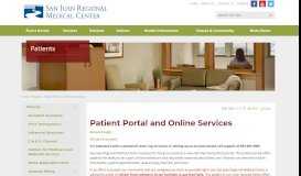 
							         Patient Portal and Online Services - San Juan Regional Medical Center								  
							    