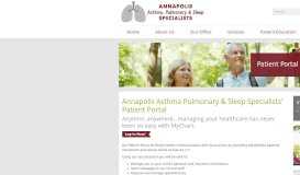 
							         Patient Portal | Annapolis Asthma Pulmonary & Sleep Specialists								  
							    