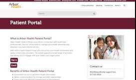 
							         Patient portal | Arbor Health								  
							    