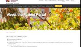 
							         Patient Portal | Arizona State University								  
							    
