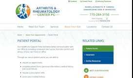 
							         Patient Portal - Arthritis and Rheumatology Center, PC								  
							    