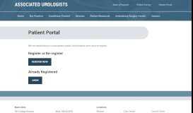 
							         Patient Portal | Associated Urologists								  
							    