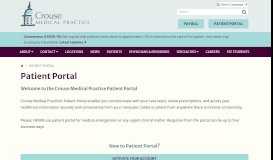 
							         Patient Portal at Crouse Medical Practice								  
							    