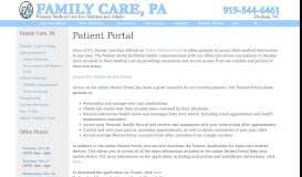 
							         Patient Portal at Family Care, PA								  
							    