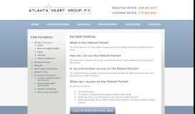 
							         Patient Portal - Atlanta Heart Group								  
							    