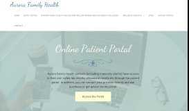 
							         Patient Portal – Aurora Family Health								  
							    