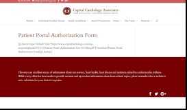 
							         Patient Portal Authorization Form - Capital Cardiology Associates								  
							    