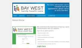 
							         Patient Portal – Bay West Family Health Care								  
							    