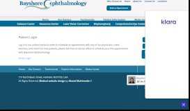 
							         Patient Portal - Bayshore Ophthalmology								  
							    