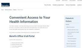 
							         Patient Portal | Benefis Health System								  
							    