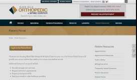 
							         Patient Portal | Black Hills Orthopedic & Spine Center								  
							    