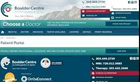 
							         Patient Portal | BoulderCentre for Orthopedics & Spine								  
							    