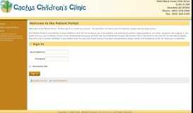 
							         Patient Portal - Cactus Childrens Clinic								  
							    