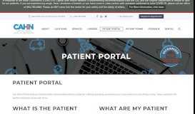 
							         Patient Portal – CAHN - Capital Area Health Network								  
							    