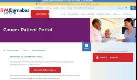 
							         Patient Portal | Caner Centers | RWJBarnabas Health, NJ								  
							    