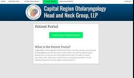 
							         Patient Portal - Capital Region Otolaryngology								  
							    