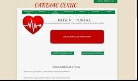 
							         Patient Portal - Cardiac Clinic Home								  
							    