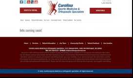 
							         Patient Portal | Carolina Sports Medicine & Orthopaedic Specialists								  
							    