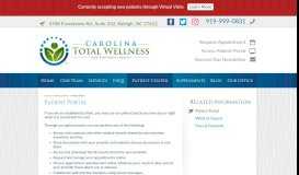 
							         Patient Portal - Carolina Total Wellness								  
							    