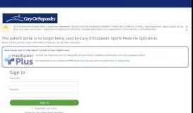 
							         Patient Portal - Cary Orthopaedic Sports Medicine Specialists								  
							    