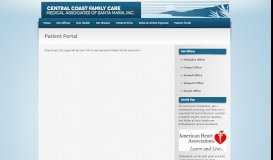 
							         Patient Portal « Central Coast Family Care								  
							    