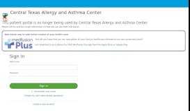 
							         Patient Portal - Central Texas Allergy and Asthma Center - Medfusion								  
							    