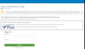 
							         Patient Portal - Centura Health Physician Group - Medfusion								  
							    