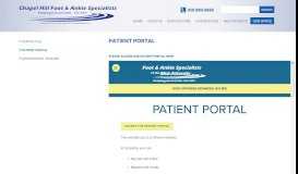 
							         Patient Portal - Chapel Hill Foot and Ankle								  
							    