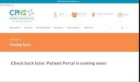 
							         Patient Portal - ChesPenn Health Services								  
							    