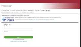 
							         Patient Portal - Chester County OBGYN - Medfusion								  
							    