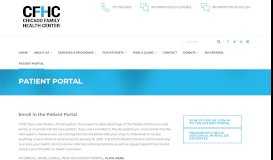 
							         Patient Portal - Chicago Family Health Center								  
							    