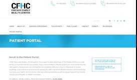 
							         Patient Portal – Chicago Family Health								  
							    