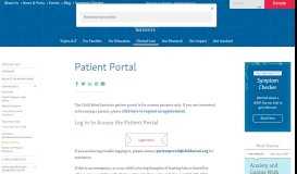 
							         Patient Portal | Child Mind Institute								  
							    