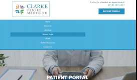 
							         Patient Portal - Clarke Family Medicine								  
							    