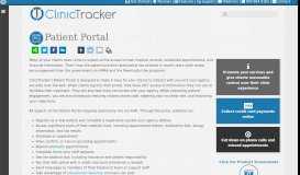 
							         Patient Portal - ClinicTracker								  
							    