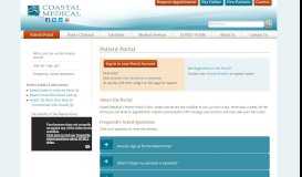 
							         Patient Portal - Coastal Medical								  
							    