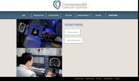
							         Patient Portal - Commonwealth Cancer Center								  
							    