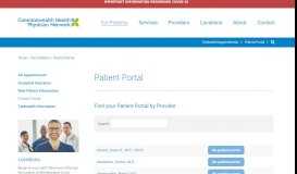 
							         Patient Portal | Commonwealth Health Physician Network ...								  
							    