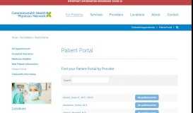 
							         Patient Portal | Commonwealth Health Physician Network | Pennsylvania								  
							    