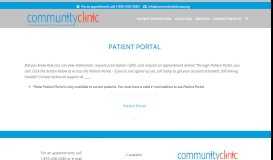 
							         Patient Portal | Community Clinic Northwest Arkansas								  
							    