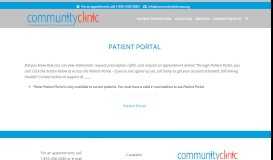 
							         Patient Portal - Community Clinic NWA								  
							    